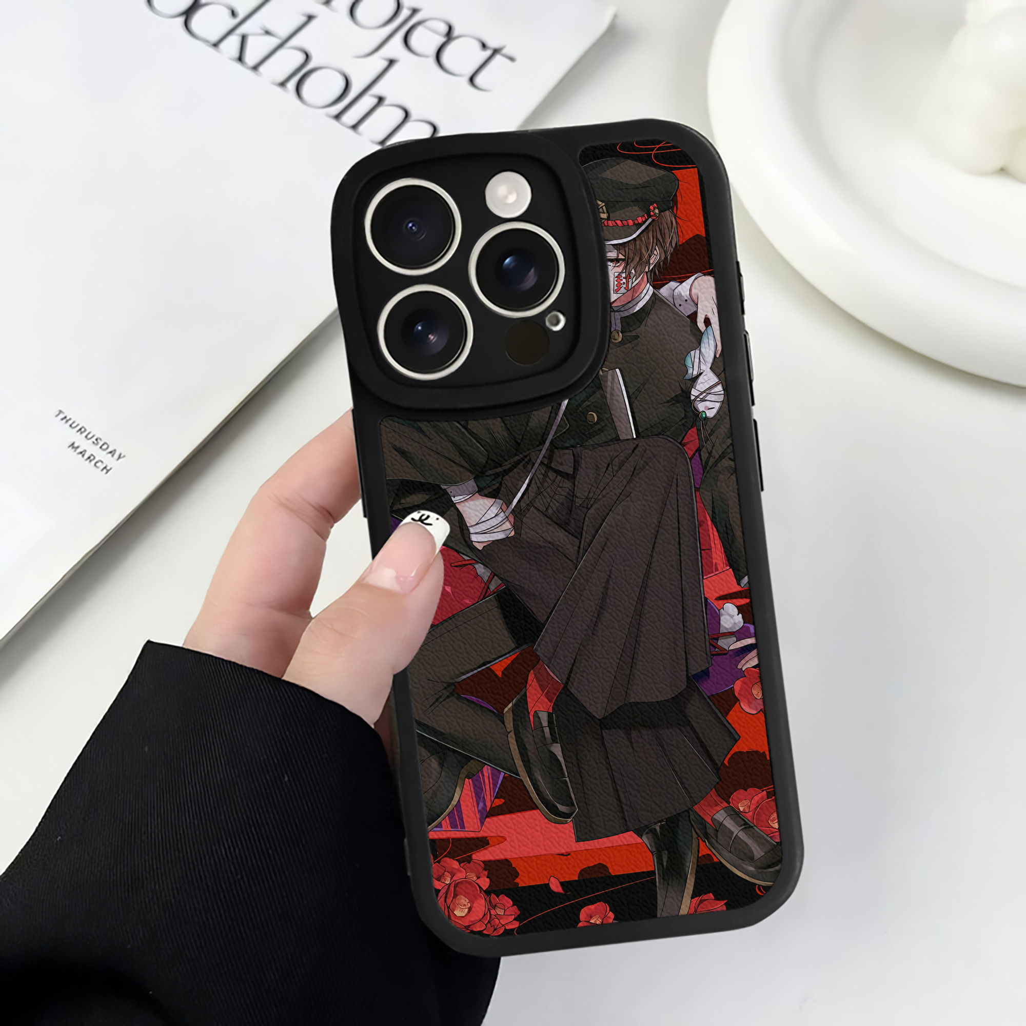 （画像用） 文豪ストレイドッグス Bungo Stray Dogs 【iPhone 16シリーズ対応】シリコンスマホケース（レザー調） 材質：シリコン